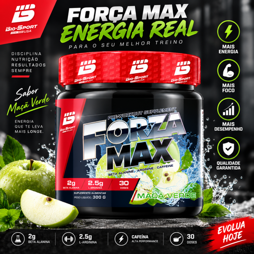 Forza Max 300g – Pré-Treino Maçã Verde