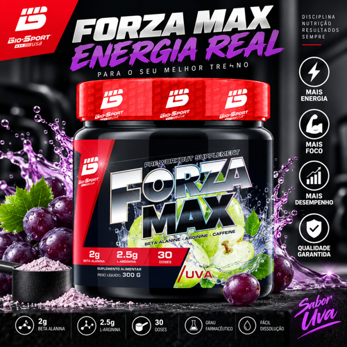 Forza Max 300g – Pré-Treino Sabor Uva