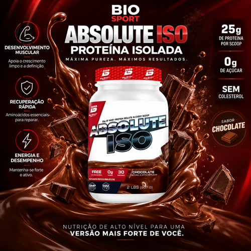 Absolute Iso Whey 907g – Sabor Chocolate