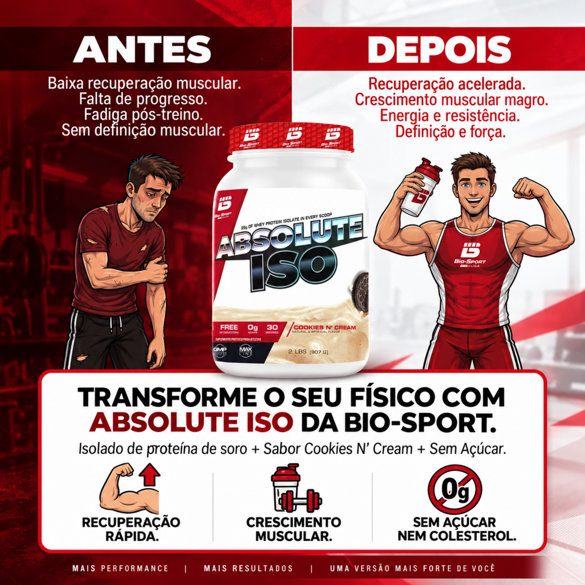 Absolute Iso Whey 907g – Cookies N’ Cream