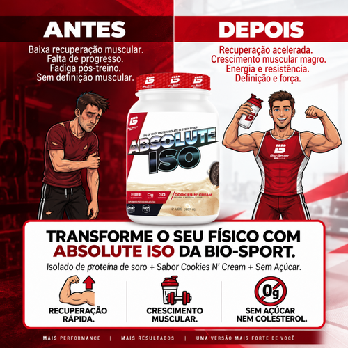 Absolute Iso Whey 907g – Cookies N’ Cream