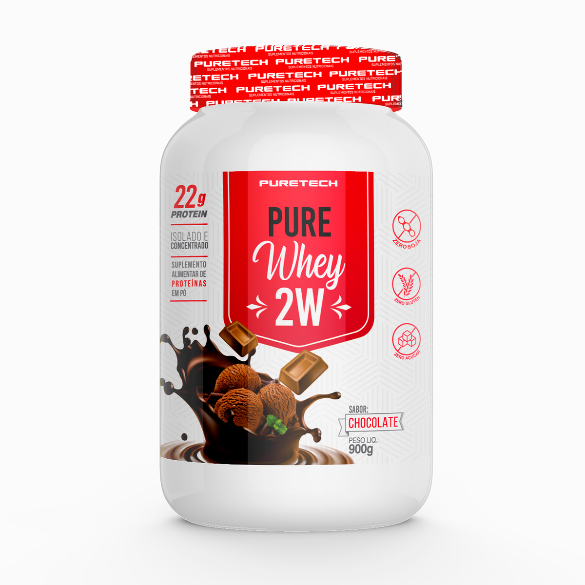 Whey Pure 2W 900g - Chocolate | Puretech